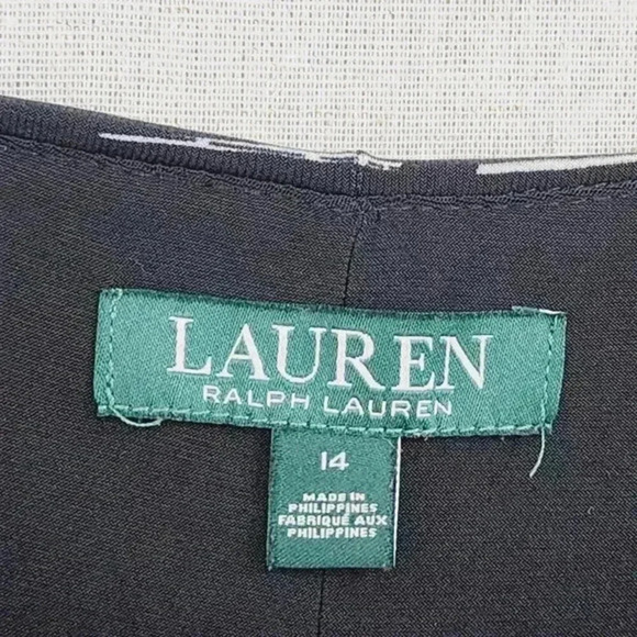 Lauren‎ Ralph Lauren Printed Scoop neck Career Midi Sheath Dress 14  2423C - Picture 7 of 9